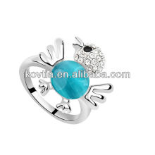 Fashion hot sale lovely opal white gold ring